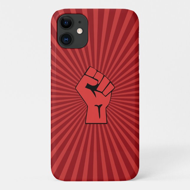 Rote Revolutionsfaust Case-Mate iPhone Hülle (Rückseite)