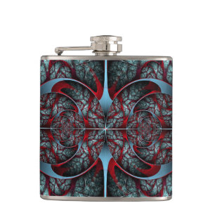 Rote Revolver-Flasche Flachmann