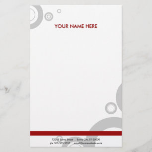 rote Ringe Briefpapier