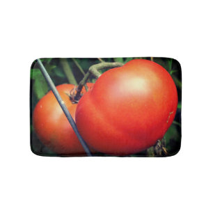 Rote Rippengärnten Badematte