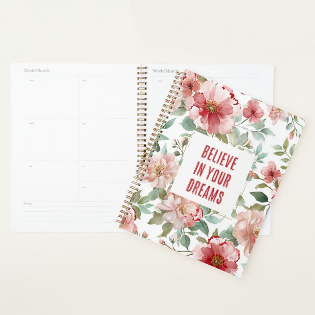 Rote rosa Blumen glauben an Träume Planer (Anzeige)