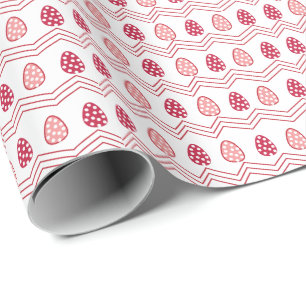 Rote rosa Ostereier Ostermuster Geschenkpapier