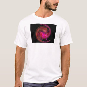 ROTE ROSA PINKFARBENE HELLE TURBULENZ T-Shirt