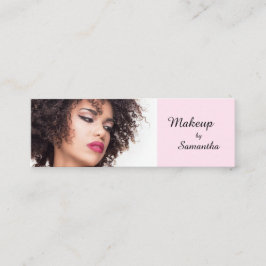 Röte Rosa Schwarz Schrift Foto Make-up Mini Visitenkarte