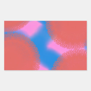 rote rosa und blaue 56789 abstrakte Kunst Rechteckiger Aufkleber