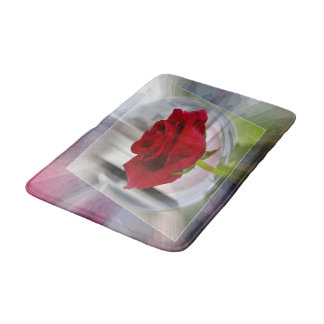 Rote Rose 2 Badematte
