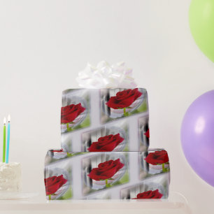 Rote Rose 2 Geschenkpapier