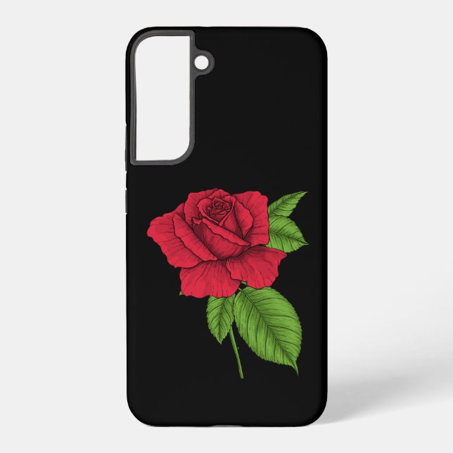 ROTE ROSE 2 SAMSUNG GALAXY HÜLLE (Rückseite)