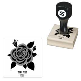 Rote Rose 2 Zoll Gummi Briefmarke Gummistempel