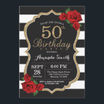 Rote Rose 50. Geburtstag Einladung Gold Glitzer<br><div class="desc">Rote Rose 50. Geburtstag Einladung Gold Glitzer. Black and Gold Geburtstagsparty Einladung. Gold Glitzer. Schwarze und weiße Streifen. Tafel. Printable Digital.
Für weitere Anpassungen klicken Sie bitte auf die Schaltfläche "Anpassen" und verwenden Sie unser Designwerkzeug,  um diese Vorlage zu ändern.</div>