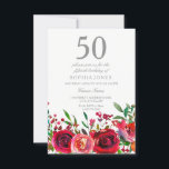 Rote Rose 50. Geburtstagsparty Einladung<br><div class="desc">Rote Rose 50. Geburtstagsparty Einladung Matching Sammlung in Niche und Nest Store.</div>