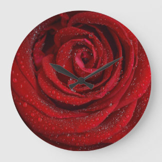 Rote Rose Akrylwand Große Wanduhr