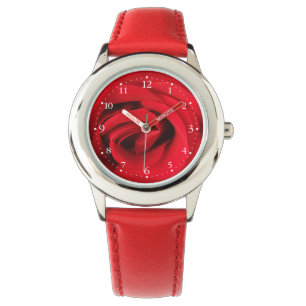 Rote Rose Armbanduhr