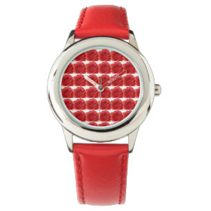 Rote Rose Armbanduhr