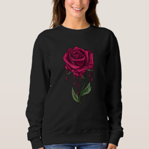 Rote Rose ästhetische Soft Grunge Kleidung Punk Go Sweatshirt
