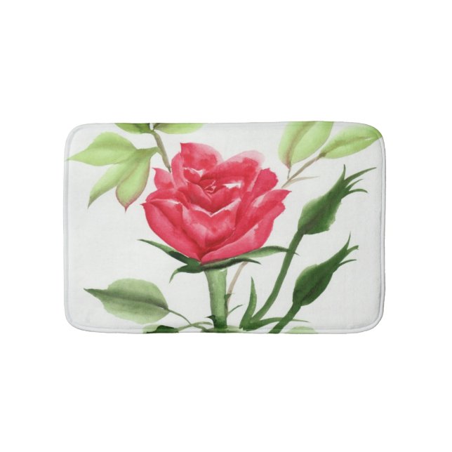 Rote Rose Badematte (Vorderseite)
