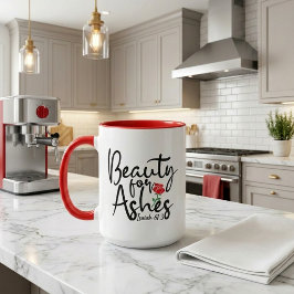 Rote Rose Beauty For Ashes Isaiah 61:3 Tasse