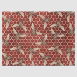 Rote Rose Bee Series Design 54 Seidenpapier