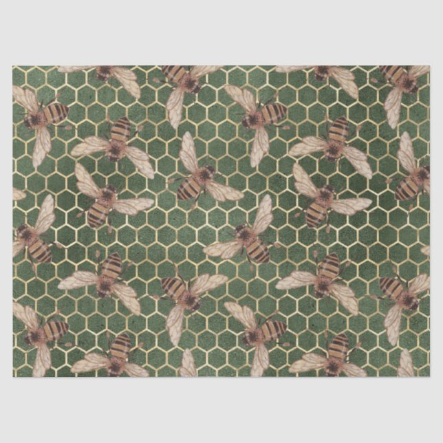 Rote Rose Bee Series Design 55 Seidenpapier (Vorderseite)