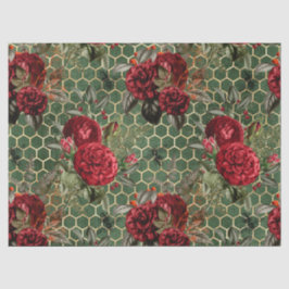 Rote Rose Bee Series Design 58 Seidenpapier