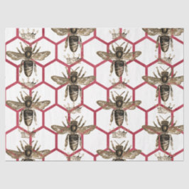 Rote Rose Bee Series Design 64 Seidenpapier