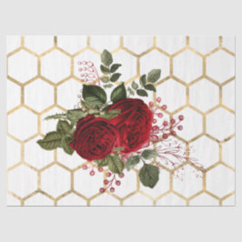 Rote Rose Bee Series Design 66 Seidenpapier