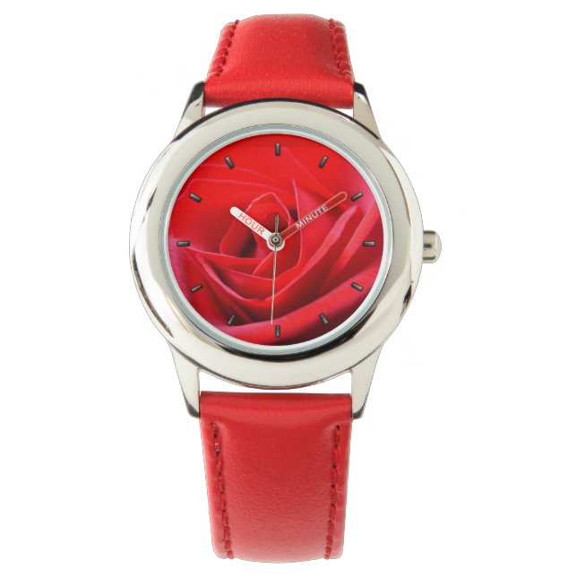 Rote Rose beobachtet romantische Armbanduhren der  (Vorderseite)
