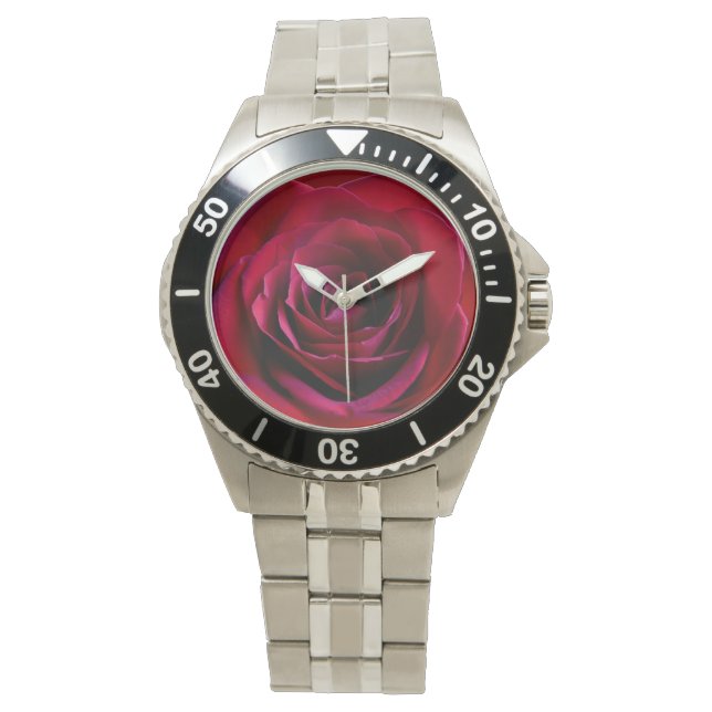 Rote Rose beobachtet romantische Armbanduhren der  (Vorderseite)