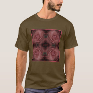 Rote Rose Blume Abstrakte Natur Vintag T-Shirt