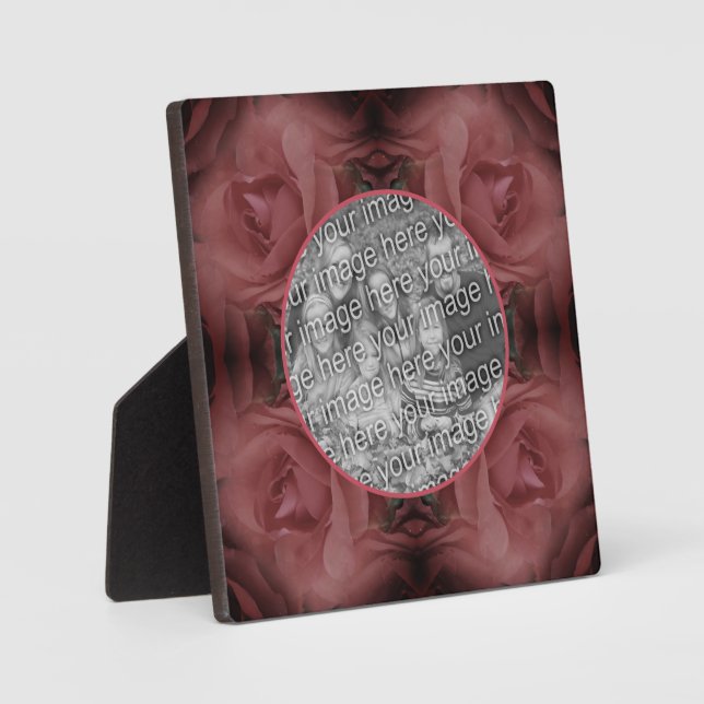 Rote Rose Blume Art Fügen Sie Ihr Foto Fotoplatte (Vorderseite)