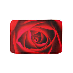 Rote Rose Blume Badematte