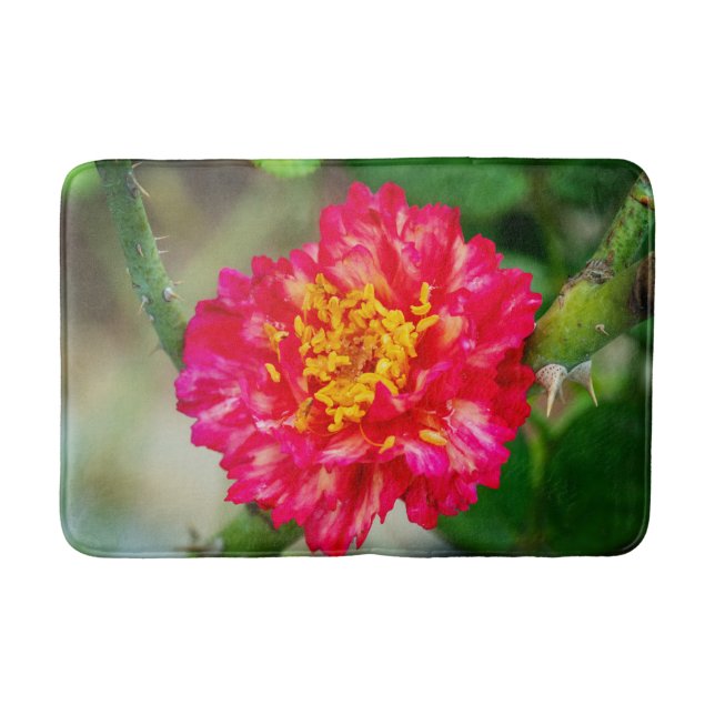 Rote Rose Blume Badematte (Vorderseite)