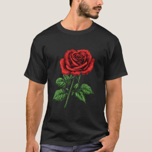 Rote Rose Blume Botanist Garden Blume Rote Rose 2 T-Shirt