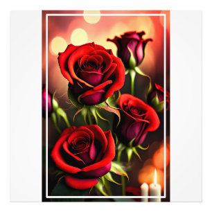Rote Rose Blume Digitales Kunstwerk-58567 Fotodruck