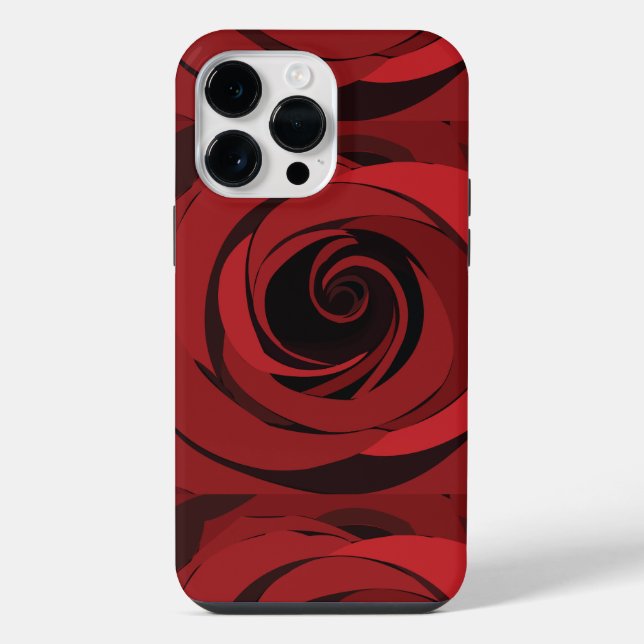 Rote Rose Blume iPhone 14 Pro Max Hülle (Rückseite)
