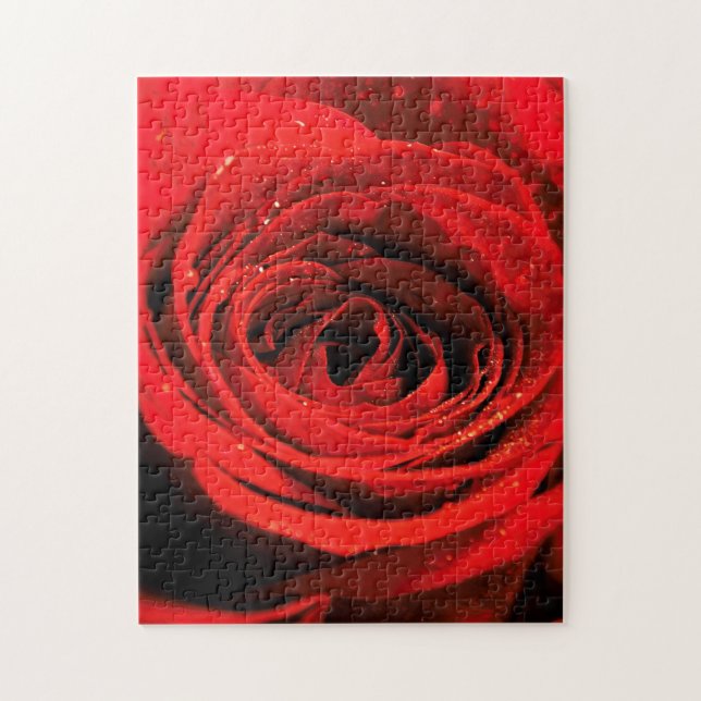 Rote Rose Blume Kreatives Puzzle (Vertikal)