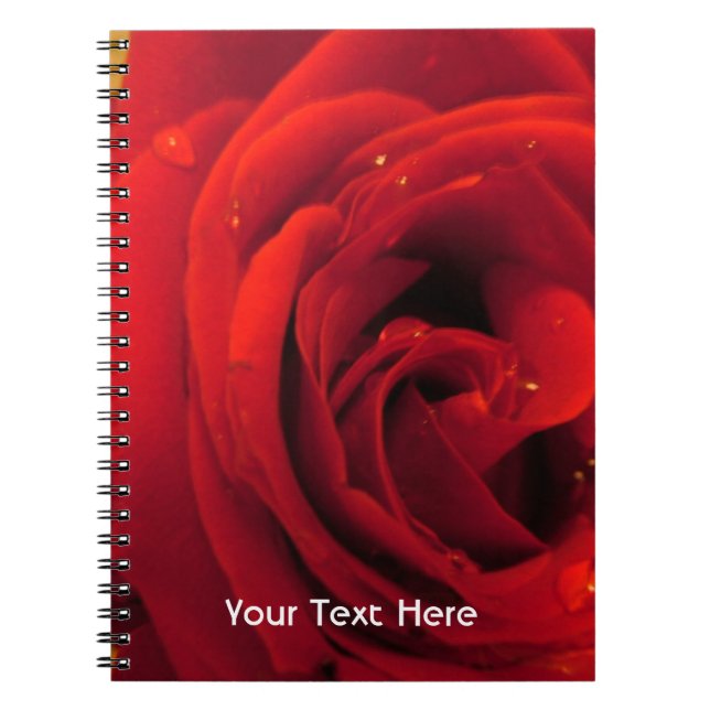 rote Rose Blume Notizblock (Vorderseite)