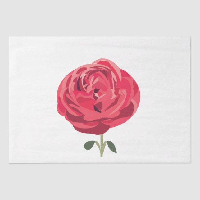 Rote Rose Blume Rote Rose Seidenpapier (Vorderseite)