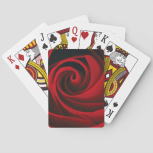 Rote Rose Blume Schwenken Klugheit Design Spielkarten