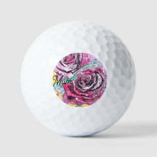 Rote Rose Blume Watercolor Rosa MASI - Museo d'art Golfball
