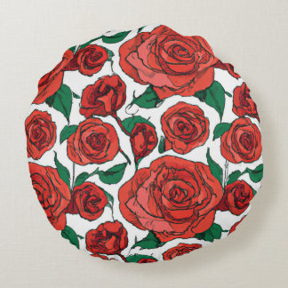 Rote Rose Blumendesign #1 Throw Kissen