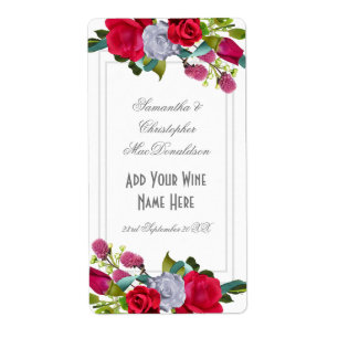 Rote Rose Blumenstrauß Hochzeitswein