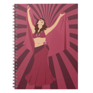 Rote Rose Bly Dancer Notizblock