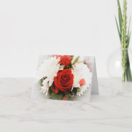 Rote Rose Bouquet Feiertagskarte