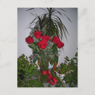 ROTE ROSE BOUQUET **KUSTIEREN/PERSONALISIEREN** POSTKARTE