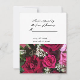 Rote Rose Bouquet UAWG Repcard RSVP Karte