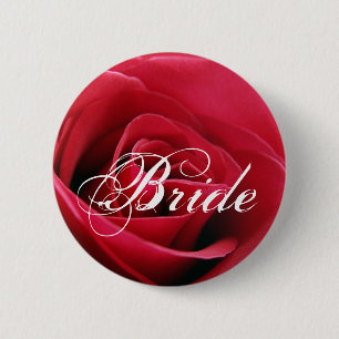 Rote Rose, Braut Button