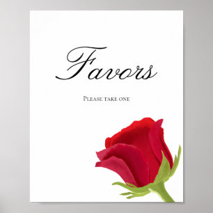 Rote Rose Brautparty Favoriten Poster