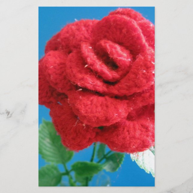 Rote Rose Briefpapier (Vorderseite)