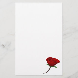 Rote Rose Briefpapier
